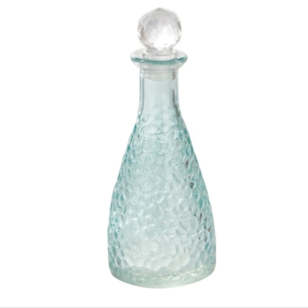 Decorative Hammered Glass Bottles with Stoppers, 6.875 x‎ 2.625 in. - Picture 3 of 12